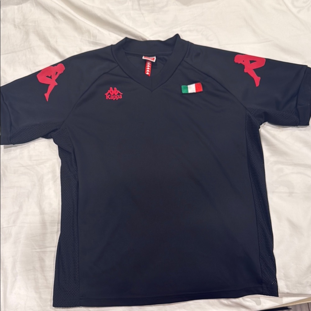 Kappa Black and Red Men's Jersey size Small worn once